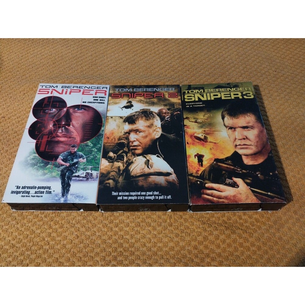 Sniper 1-3 Original Trilogy (VHS) Tom Berenger